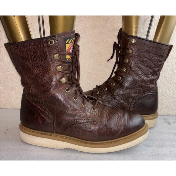 Justin Boots WK908 Men\'s size 9.5 W Brown Leather, Original Workboots, main image 10